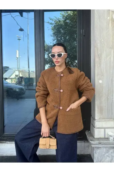 Cepli Kıvırcık Ceket *Siyah